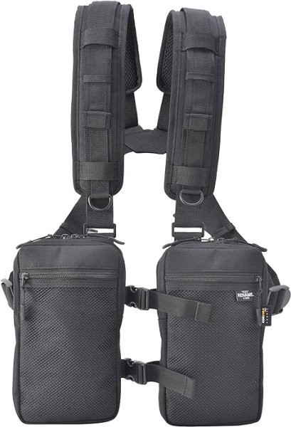 画像1: [リネーム] CORDURA ベスト型 ボディバッグ ショルダーバッグ メンズ かばん 鞄 -ブラック [ B07N9CHVLD / 4527772145006 / RBN80045 ] (1)