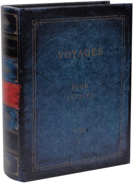 画像1: 秋月貿易(Akizuki) アンティーク風 シークレットボックス Lサイズ 「Voyages」 洋書型 小物入れ アクセサリー 収納 金庫 ケース [ B00EO958Z0 / 4538280064840 / LV ] (1)