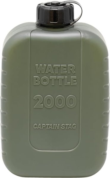 画像1: キャプテンスタッグ(CAPTAIN STAG) 水筒ボトル 2000ml 目盛り付き オリーブ ラグーン UE-2045 [ B0CYRJH57H / 4560464293227 / UE-2045 ] (1)