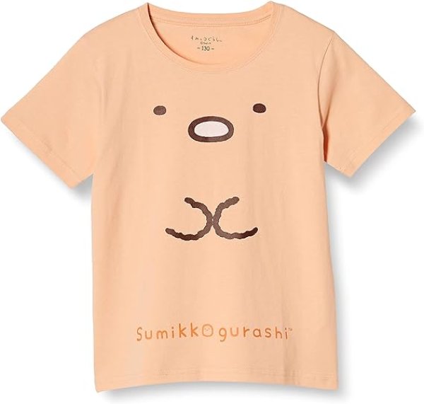 画像1: 〇[スミッコグラシ] Tシャツ キッズ 半袖 すみっコぐらし なりきり オレンジ/とんかつ 150 [ B09153WCTX / 4580112047286 / / 6506068 ] (1)