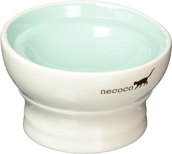 画像1: ペティオ (Petio) necoco 脚付き陶器食器 ウェットフード向き M サイズ [ B07FSB16QB / 4903588255809 / W25580 ] (1)