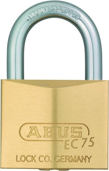 画像1: 〇ABUS 真鍮南京錠 BPEC75/30 KD ディンプルシリンダー バラ番 [ B003PI0QIU / 4936053102391 / / 2666239 ] (1)