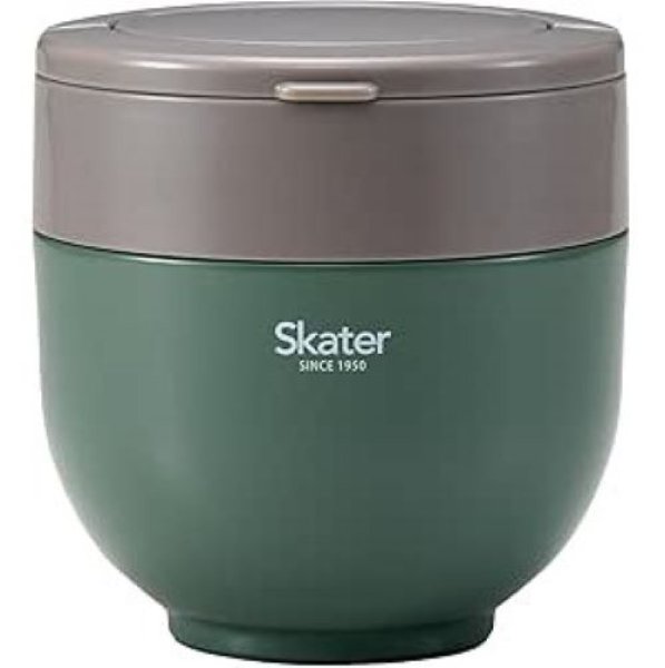 画像1: スケーター(Skater) 保温 保冷 丼ぶり ランチジャー 800ml 折りたたみハンドル付 抗菌 エバーグリーン LDNO8AG [ B0DFG8Y6X1 / 4973307680205 / LDNO8AG ] (1)