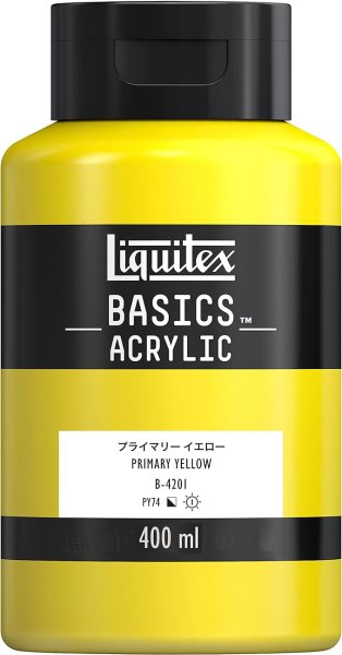 画像1: リキテックス アクリル絵具 リキテックス ベーシックス プライマリーイエロー B-201 400ml [ B096V2PVB4 / 4989901031541 / 16003201 ] (1)