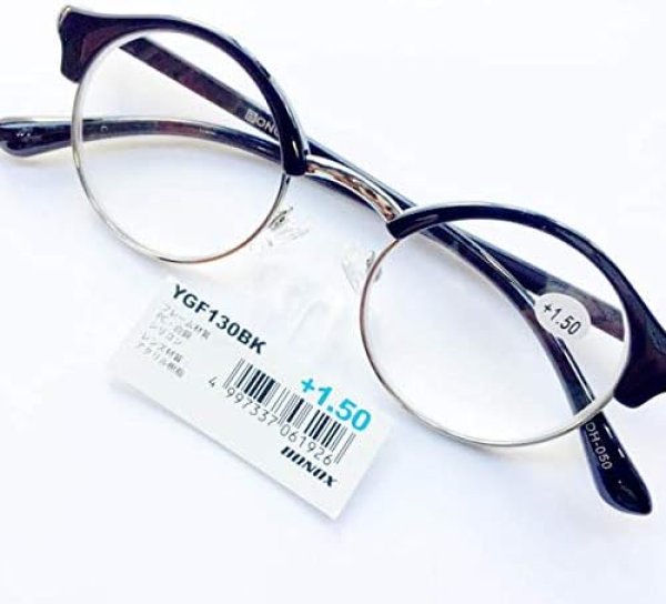 画像1: [ダルトン] YGF130 老眼鏡 福祉 介護 ルーペ Reading Glasses シニアグラス BONOX  (BLACK, 2.0) [ B08BFLHW7K / 4997337061933 / YGF131 ] (1)